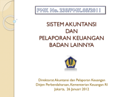 PMK No. 235/PMK.05/2011 tentang SISTEM AKUNTANSI DAN
