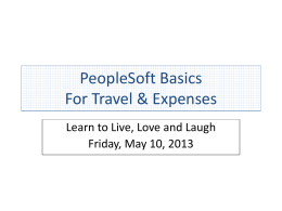 PeopleSoft Basics