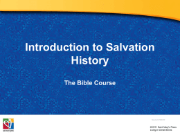 Power Point - Introduction to Salvation History