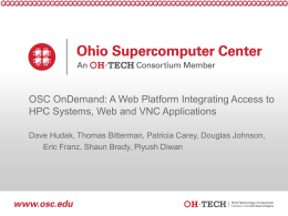 OSC OnDemand: A Web Platform Integrating Access to