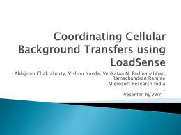 Coordinating Cellular Background Transfers using