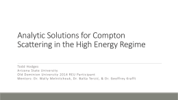 Analytic Solutions for Compton Scattering in the High