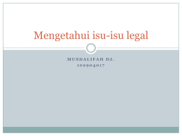 ppt 3 mengetahui isu-isu legal