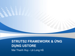 I. Struts2 Framework - kl07