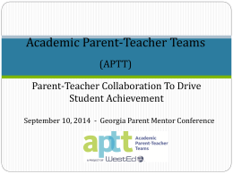 APTT-presentation - Georgia Parent Mentor Partnership