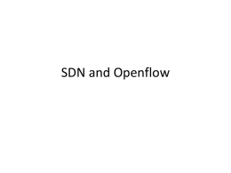 SDN and Openflow - FSU Computer Science