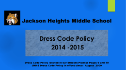 JHMS Dress Code Policy