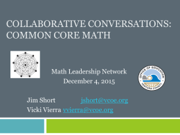 Collaborative Conversations: Common Core Math
