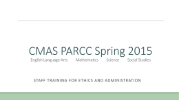 CMAS STAFF Ethics and Administration Training 2015