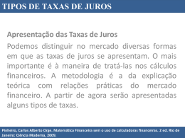 Apresentação das Taxas de Juros - Carlos Pinheiro