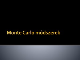 Monte Carlo módszerek