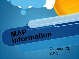 MAP Data Training