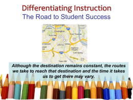 Differentiated Instruction Powerpoint Presentation