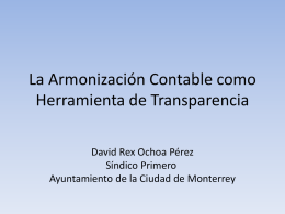 La Armonización Contable como Herramienta de Transparencia