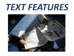 Text Features and Structure