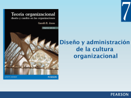 Capítulo 7 Diseño y administración de la cultura organizacional.