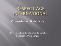 RESPECT AGE INTERNATIONAL