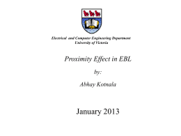 Proximity Effect in EBL - University of Victoria