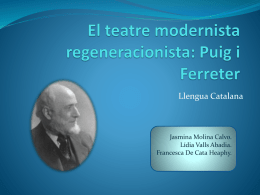 El teatre modernista regeneracionista: Puig i Ferreter