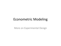 econometric modeling 2