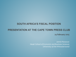 South Africa`s fiscal position
