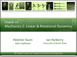 Lecture Notes for Chapter 12: Mechanics 2