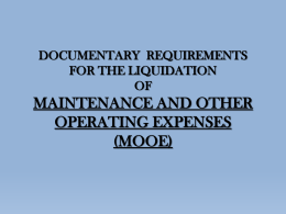 liquidation report requirements