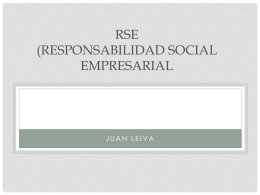 RSE (Responsabilidad Social Empresarial