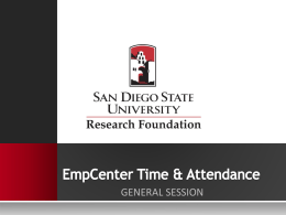 EmpCenter General Session - SDSU Research Foundation
