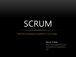 SCRUM - Maciej Grabek