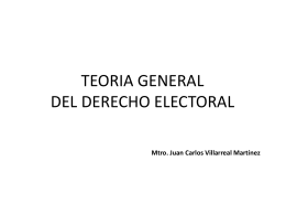 TEORIA GENERAL DEL DERECHO ELECTORAL