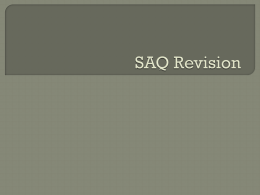 SAQ Revision