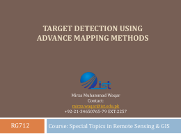 Target Detection using Advance Mapping Methods