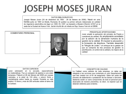 JOSEPH MOSES JURAN - Sistemasdegestiondecalidad