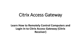 Citrix Receiver - Inventive Network