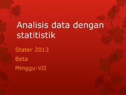 Analisis data dengan statitistik-1