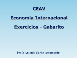 Eco Internacional - CEAV - Exercícios - Gabarito