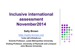 Inclusive international assessment