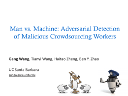 Practical Adversarial Detection of Malicious Crowdsourcing Workers