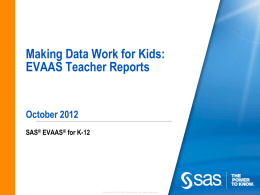 EVAAS Teacher Reports
