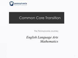 English Language Arts Mathematics