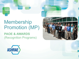 PAOE Awards & Recognition Programs - MP Training Central