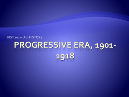 Progressive Era, 1901