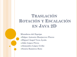 Traslación Rotación y Escalación en Java 2D