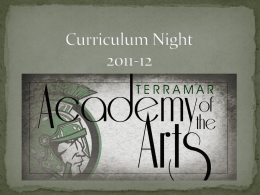 Curriculum Night PowerPoint 2012-13