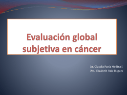 Evaluación global subjetiva en cancer