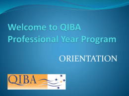 Welcome to QIBA Professional Year Program