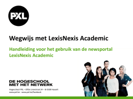 Wegwijs met LexisNexis Academic