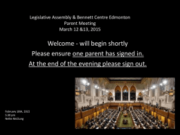 Legislative Assembly & Bennett Centre Sky Science Trip