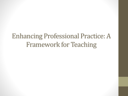 Enhancing Professional Practice - Manasquan Public School District